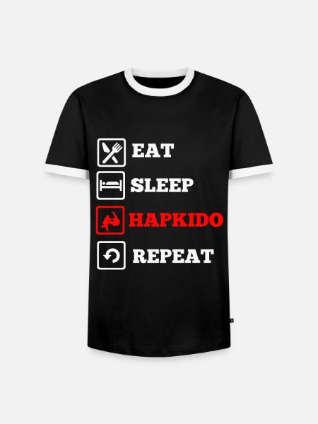 Hapkido-Kampfkunst-Geschenk - Männer Kontrast-T-Shirt - Schwarz/Weiß