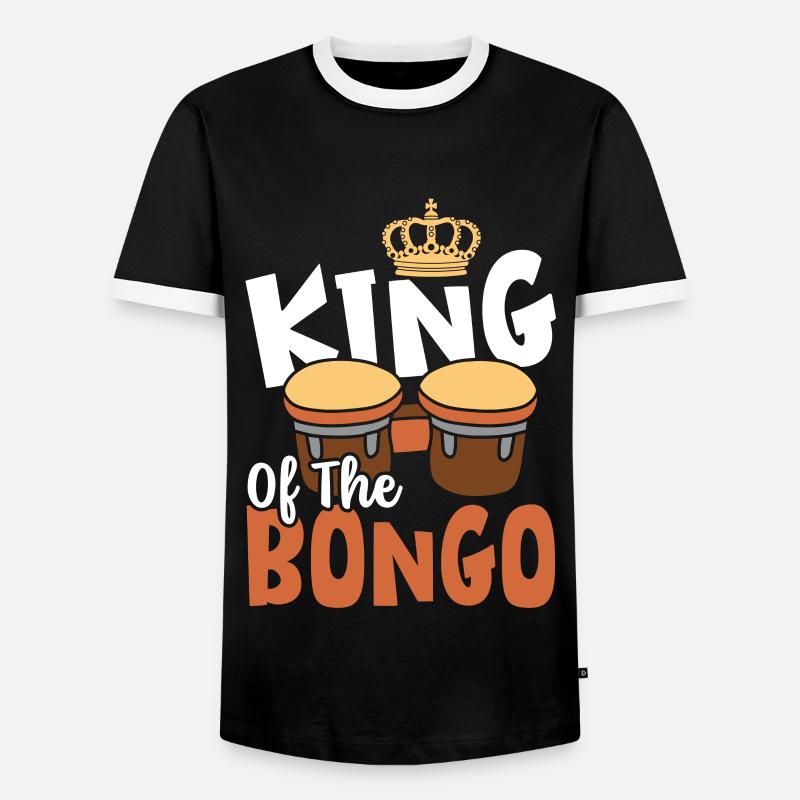 Bongo Musik Geschenk - Männer Kontrast-T-Shirt - Schwarz/Weiß