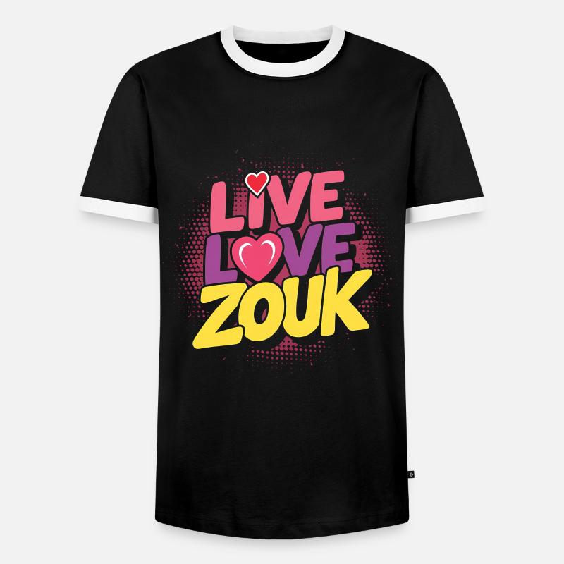 Zouk Dance Gift - Men's Ringer Shirt - black/white