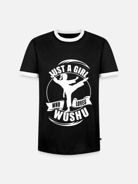 Wushu Spieler Geschenk - Männer Kontrast-T-Shirt - Schwarz/Weiß