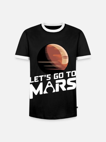 Mars Planet Planeten Sonnensystem - Männer Kontrast-T-Shirt - Schwarz/Weiß