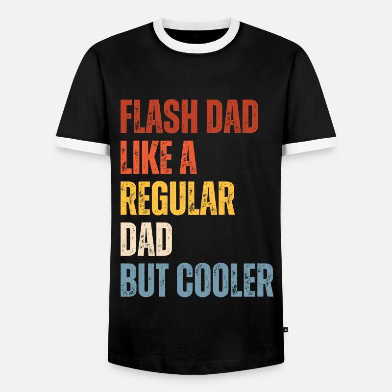 Bouldering Flash Papa Boulderer - Männer Kontrast-T-Shirt - Schwarz/Weiß