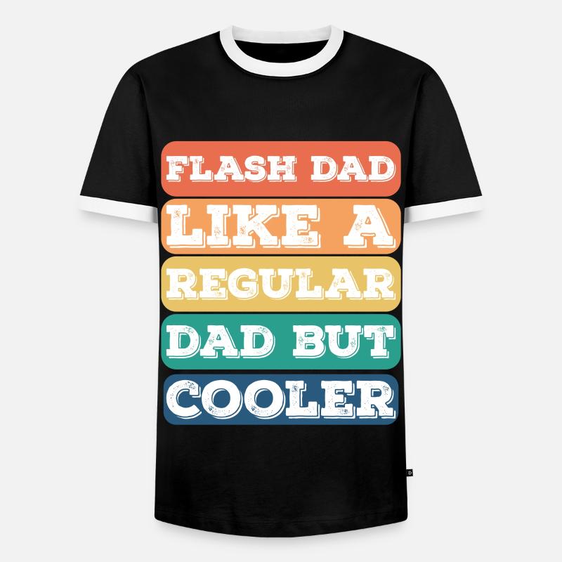 Bouldering Flash Papa Boulderer - Männer Kontrast-T-Shirt - Schwarz/Weiß