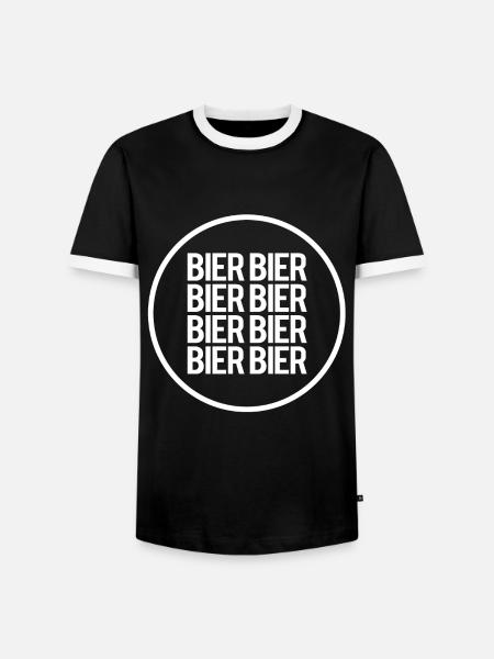 I Love BEER - Männer Kontrast-T-Shirt - Schwarz/Weiß