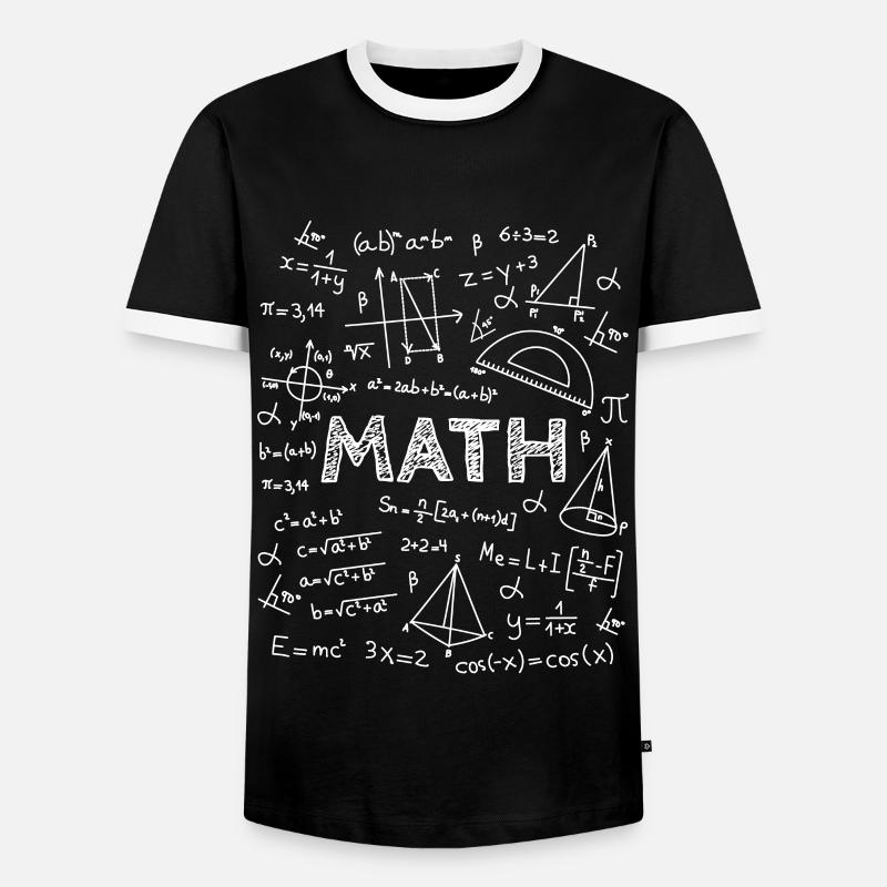 Math math mathématicien compréhension physique - T-shirt contrasté Homme - noir/blanc