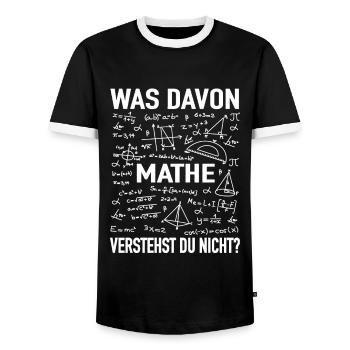Mathe Mathematik Matheunterricht Nicht Verstehen - Männer Kontrast-T-Shirt - Schwarz/Weiß - Vorne - AI Model Female 172 light (172cm) & AI Model Male 178 light (178cm)