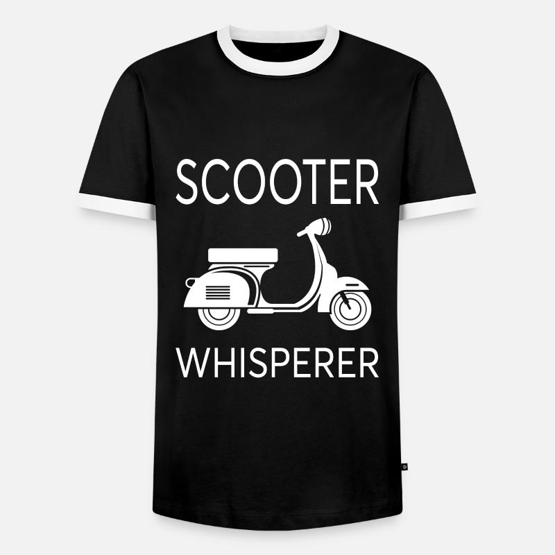 Scooter Whisperer Roller Motorroller Flüsterer - Männer Kontrast-T-Shirt - Schwarz/Weiß