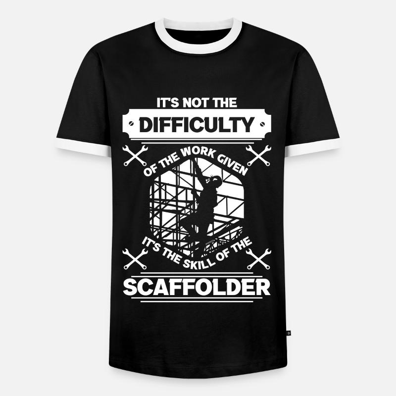 Scaffolder Builder Scaffolding Scaffolding Profession - Men's Ringer Shirt - black/white