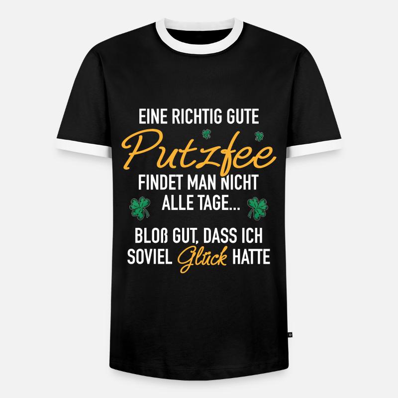 Gute Putzfee Glück Beziehung Ehemann Ehefrau - Männer Kontrast-T-Shirt - Schwarz/Weiß