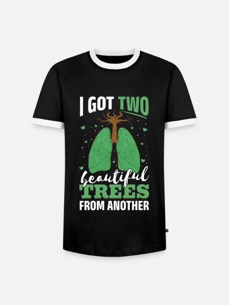 Lungenoperation Spender Lunge Transplantation - Männer Kontrast-T-Shirt - Schwarz/Weiß