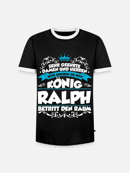 Ralph Name Design - Männer Kontrast-T-Shirt - Schwarz/Weiß