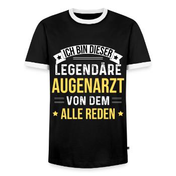 Ich Bin Dieser Legendäre Augenarzt - Männer Kontrast-T-Shirt - Schwarz/Weiß - Vorne - AI Model Female 172 light (172cm) & AI Model Male 178 light (178cm)