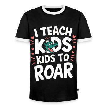 Logopäde Logopädie Sprachtherapie - Männer Kontrast-T-Shirt - Schwarz/Weiß - Vorne - AI Model Female 172 light (172cm) & AI Model Male 178 light (178cm)