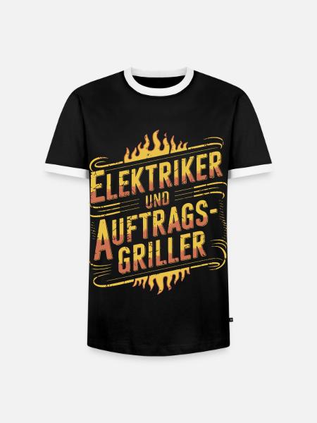Elektriker und Auftragsgriller - Männer Kontrast-T-Shirt - Schwarz/Weiß