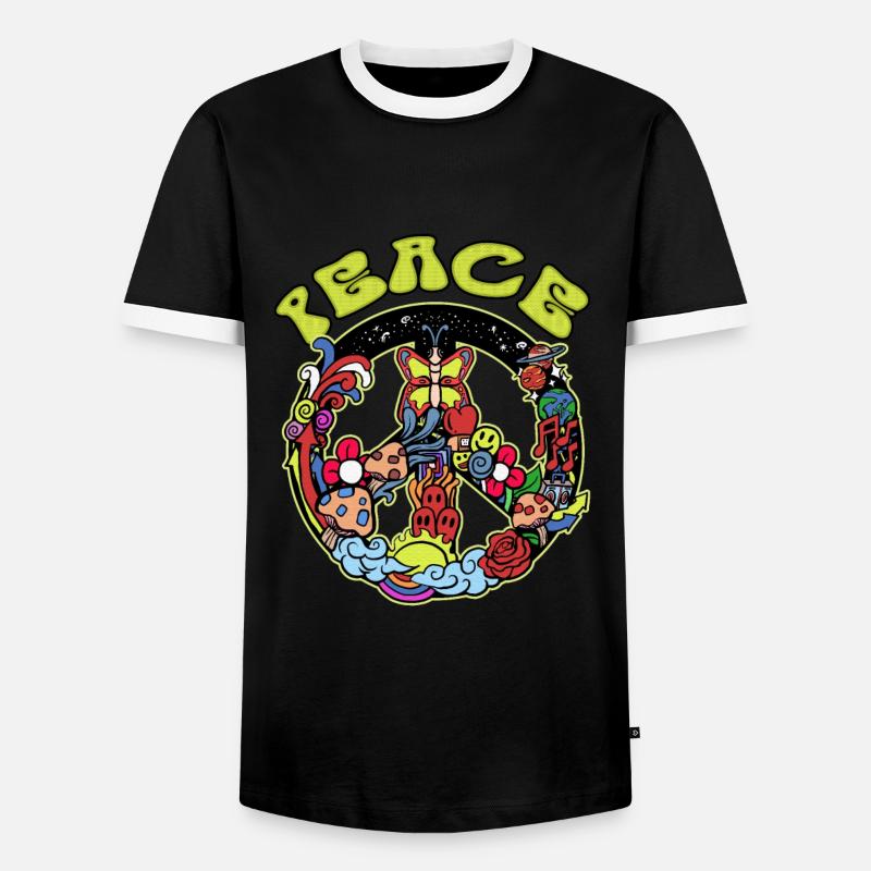 Hippy - Men's Ringer Shirt - black/white