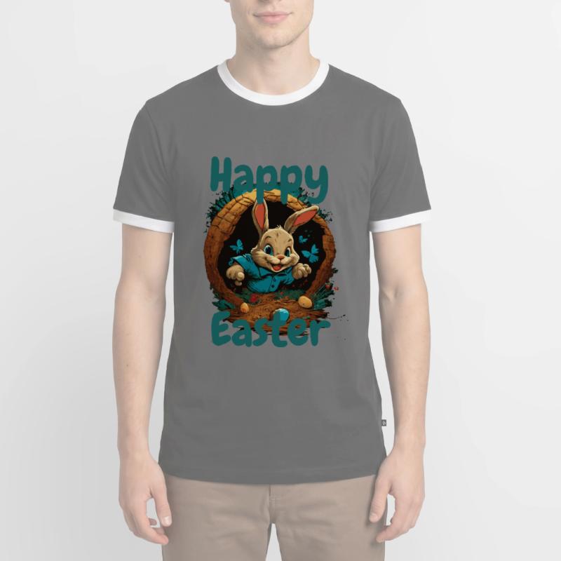 happy Easter Easter in the Easter basket Easter Men's Ringer Shirt