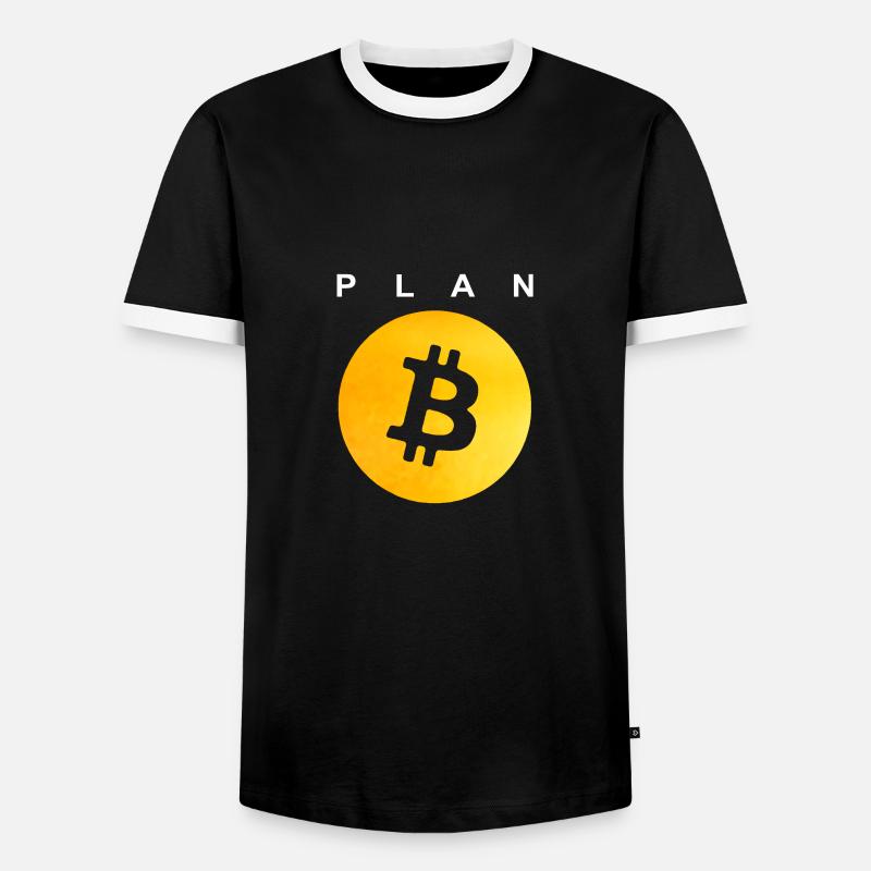 Plan B - Bitcoin - Men's Ringer Shirt - black/white