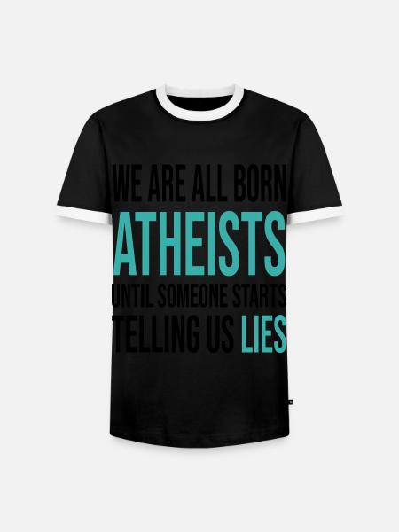 Atheismus Wissenschaft - Männer Kontrast-T-Shirt - Schwarz/Weiß