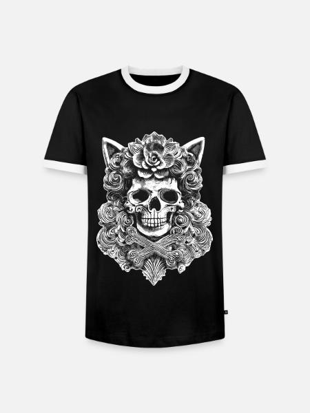 Symbole enthüllt: Magisches Rock-Metall-Shirt - Männer Kontrast-T-Shirt - Schwarz/Weiß