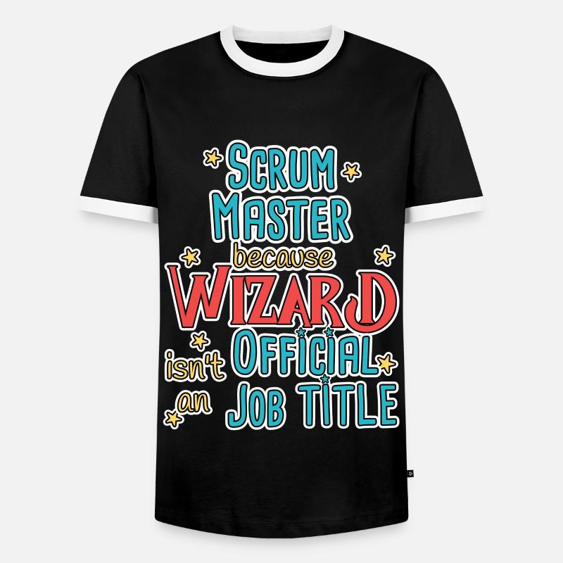 Scrum Master Wizard - Männer Kontrast-T-Shirt - Schwarz/Weiß