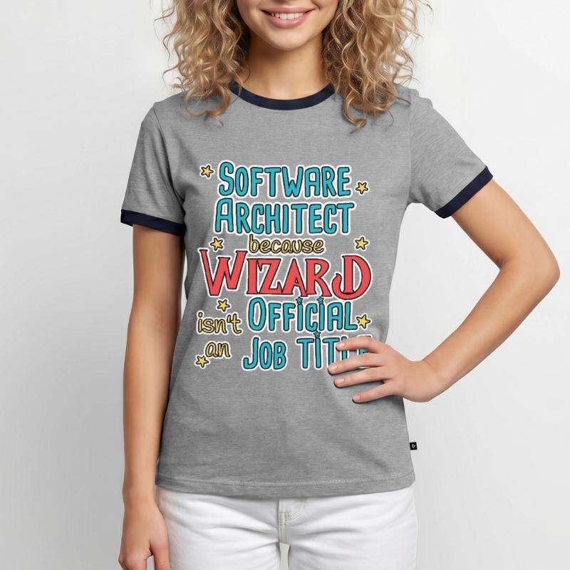 Software Architect Wizard Software Architecture T-shirt contrasté Homme