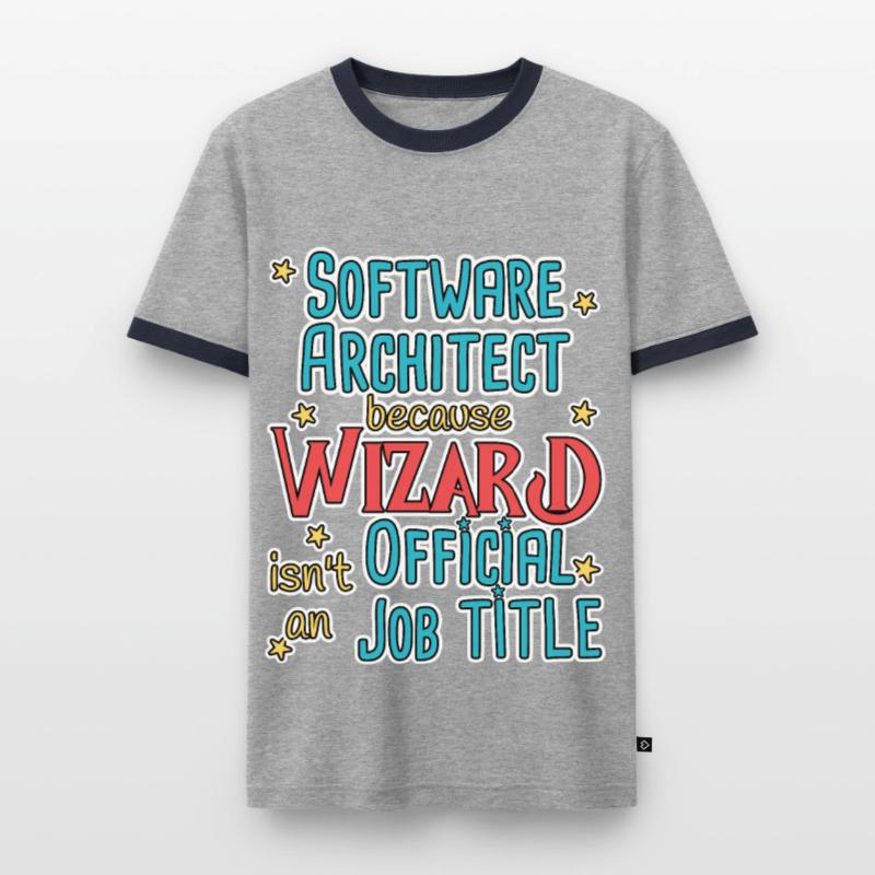 Software Architect Wizard Software Architecture T-shirt contrasté Homme