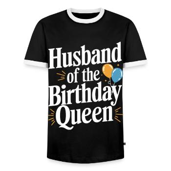 Ehemann Ehegatte Familie Hochzeit - Männer Kontrast-T-Shirt - Schwarz/Weiß - Vorne - AI Model Female 172 light (172cm) & AI Model Male 178 light (178cm)