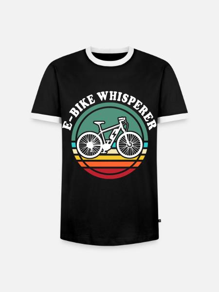 Ebike Flüsterer Ebiker Elektrofahrrad - Männer Kontrast-T-Shirt - Schwarz/Weiß