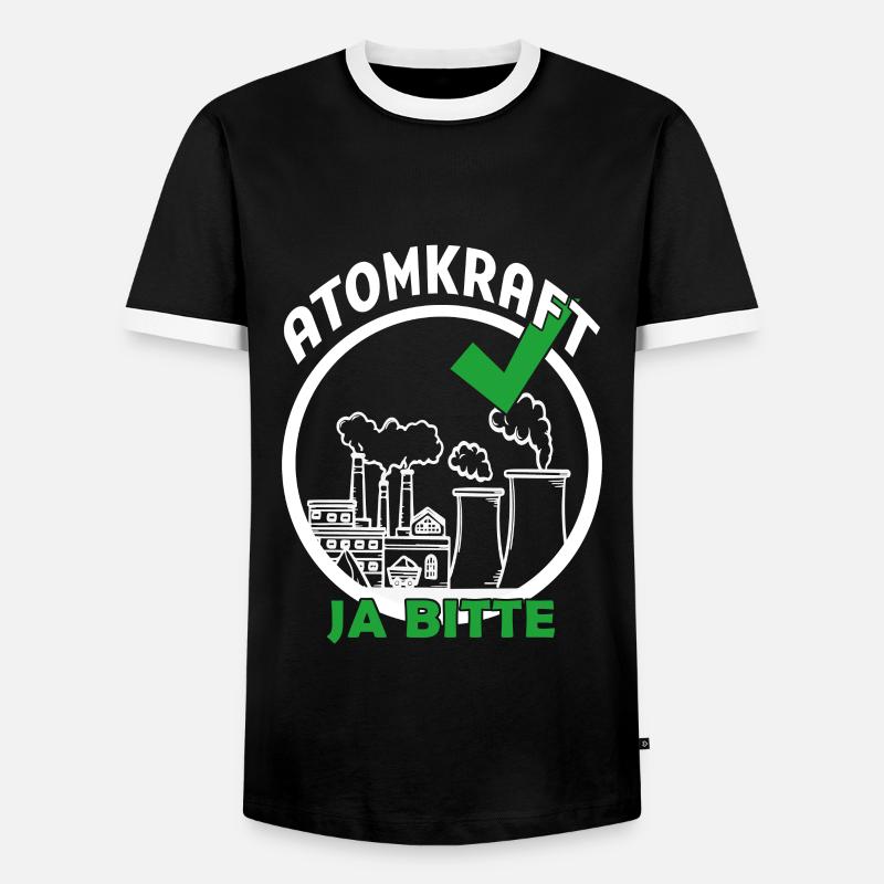 Atomkraft Ja bitte - Männer Kontrast-T-Shirt - Schwarz/Weiß