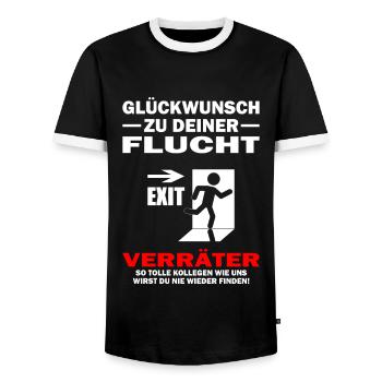 Alles Gute Verräter - Jobwechsel Abschiedsgeschenk - Männer Kontrast-T-Shirt - Schwarz/Weiß - Vorne - AI Model Female 172 light (172cm) & AI Model Male 178 light (178cm)