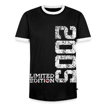 21ST BIRTHDAY 21 YEARS LIMITED EDITION 2005 - Men's Ringer Shirt - black/white - Front - AI Model Female 172 light (172cm) & AI Model Male 178 light (178cm)