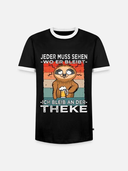 Biertrinker - Männerabend - Saufen - Männer Kontrast-T-Shirt - Schwarz/Weiß