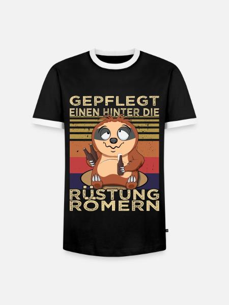 Biertrinker Spruch - Saufen - Männerabend - Männer Kontrast-T-Shirt - Schwarz/Weiß