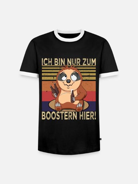 Biertrinker - Saufen - Männerabend - Männer Kontrast-T-Shirt - Schwarz/Weiß