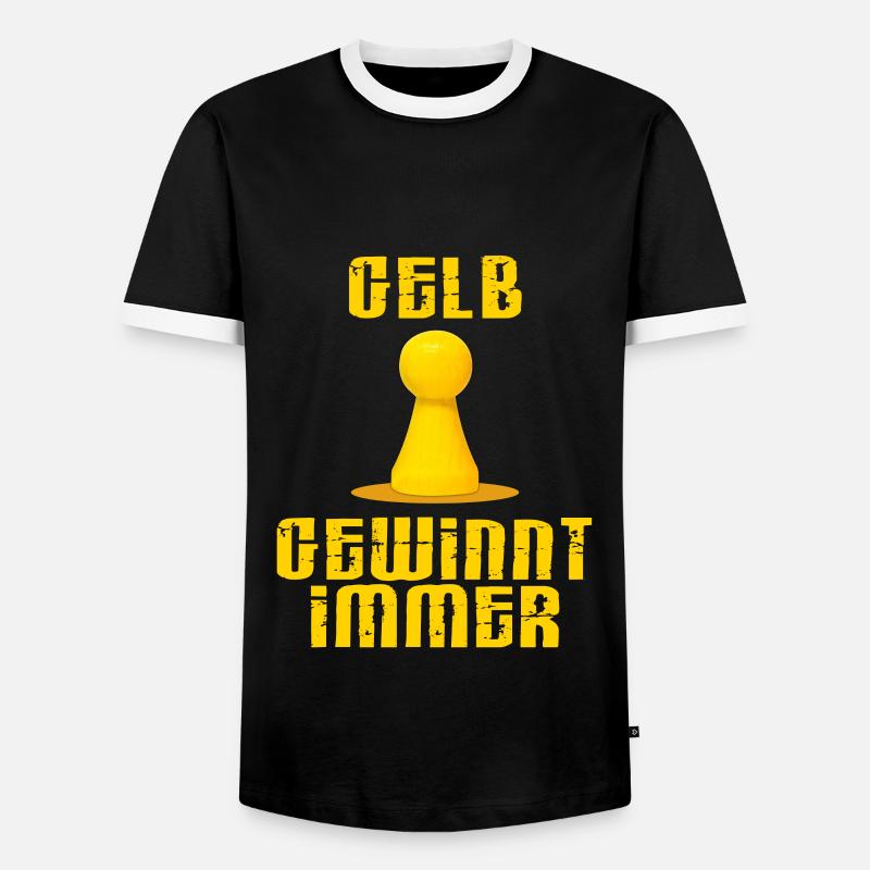 GESELLSCHAFTSSPIELE SPIELEABEND GESCHENK - Männer Kontrast-T-Shirt - Schwarz/Weiß