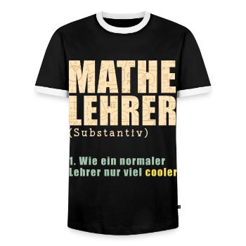 Mathelehrer Geschenk - Männer Kontrast-T-Shirt - Schwarz/Weiß - Vorne - AI Model Female 172 light (172cm) & AI Model Male 178 light (178cm)