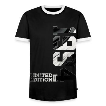 LIMITED EDITION 1994 32ND BIRTHDAY - Men's Ringer Shirt - black/white - Front - AI Model Female 172 light (172cm) & AI Model Male 178 light (178cm)