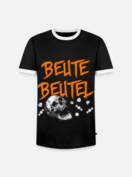 Halloween Beute Beutel - Männer Kontrast-T-Shirt - Schwarz/Weiß