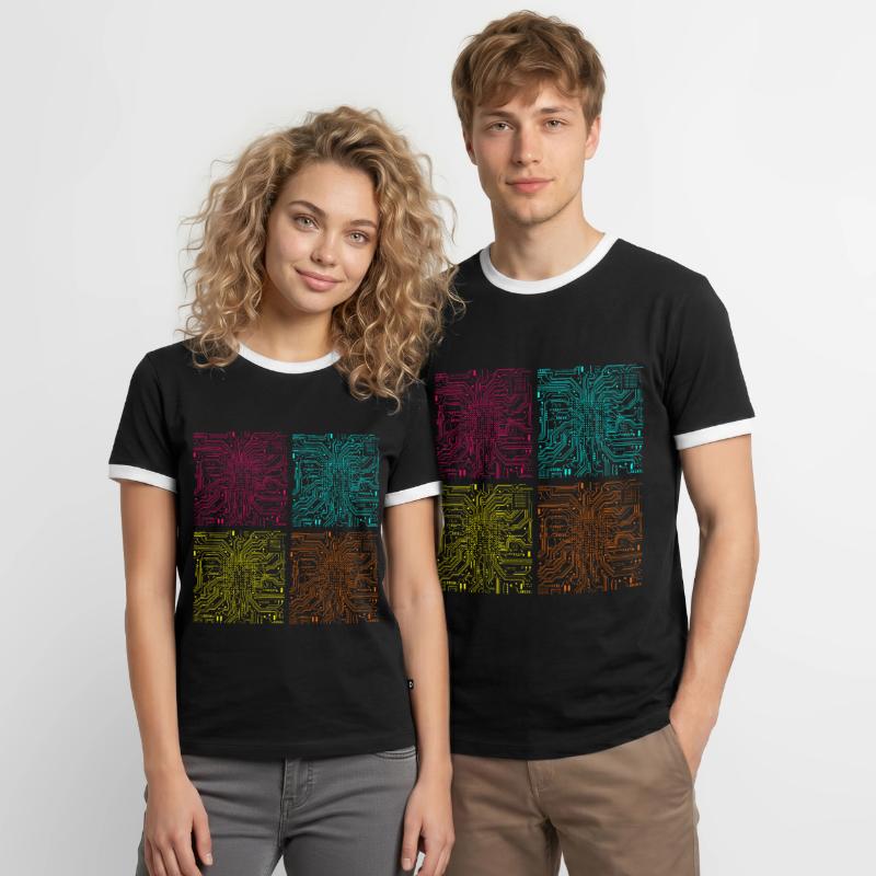 CPU processor computer scientist computer Men's Ringer Shirt