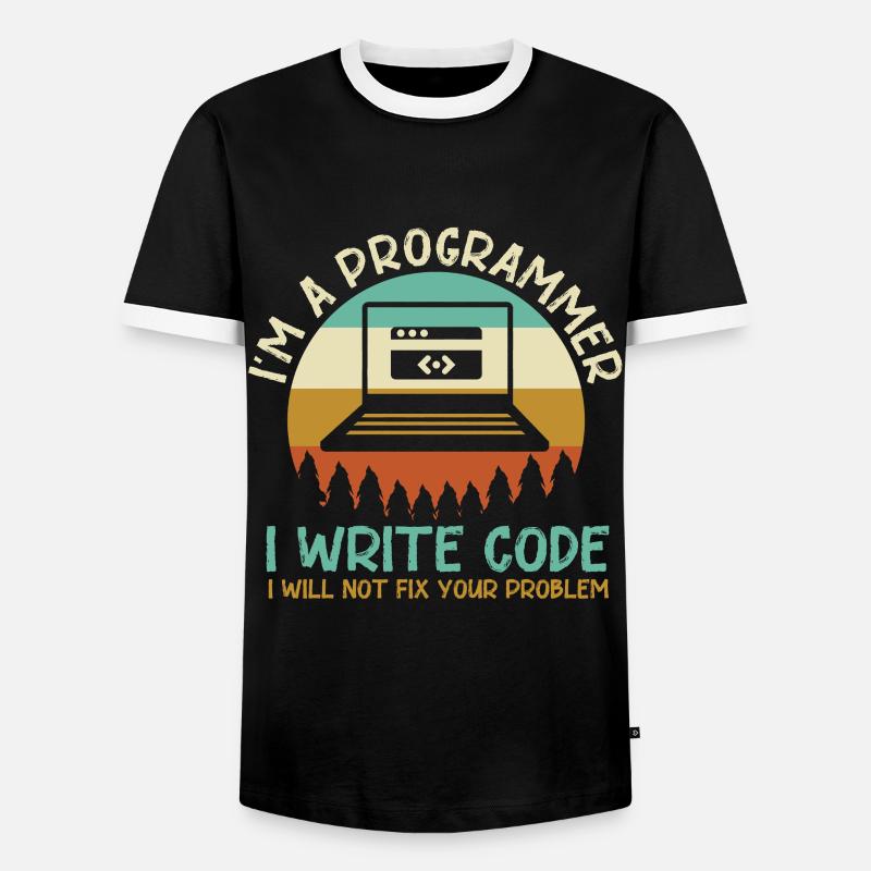 Programmeur Code Codage - T-shirt contrasté Homme - noir/blanc