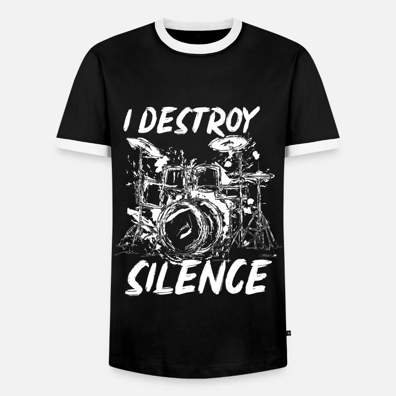 Drummer drummer - Men's Ringer Shirt - black/white