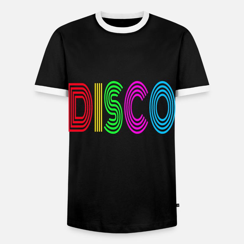 70s disco - Men's Ringer Shirt - black/white