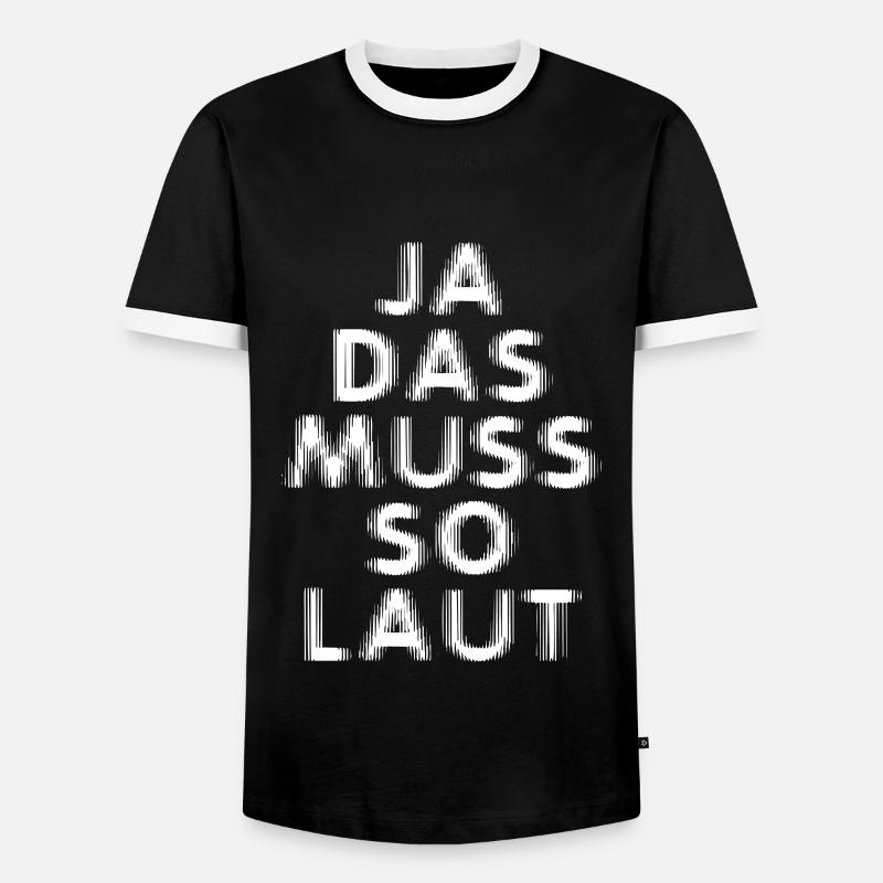 Tontechniker Spruch - Männer Kontrast-T-Shirt - Schwarz/Weiß