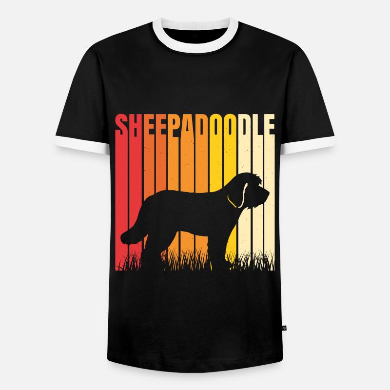 Doodle Mom Sheepadoodle - Men's Ringer Shirt - black/white