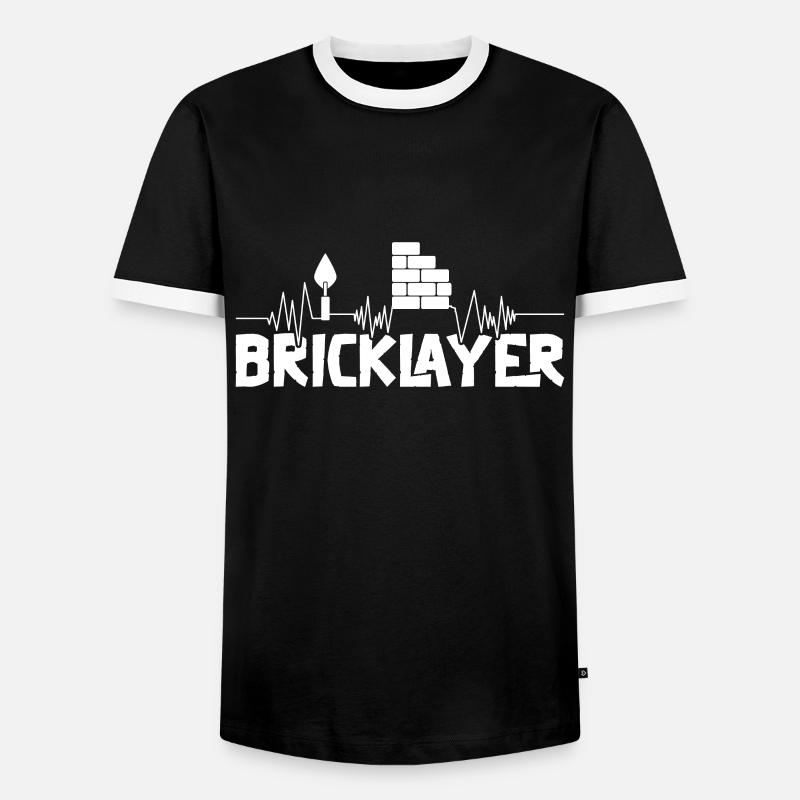 Bricklayer Mason - Men's Ringer Shirt - black/white