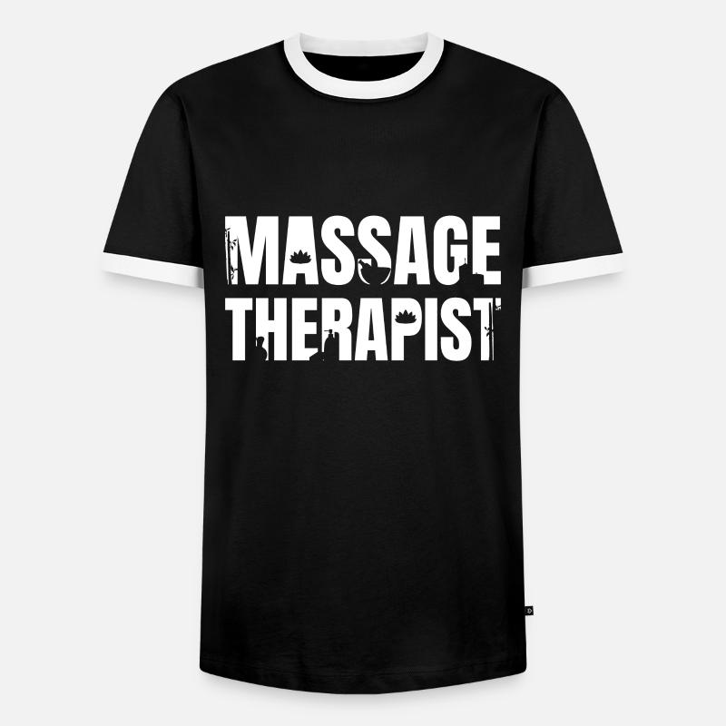 Massagetherapie Massagetherapeutin - Männer Kontrast-T-Shirt - Schwarz/Weiß