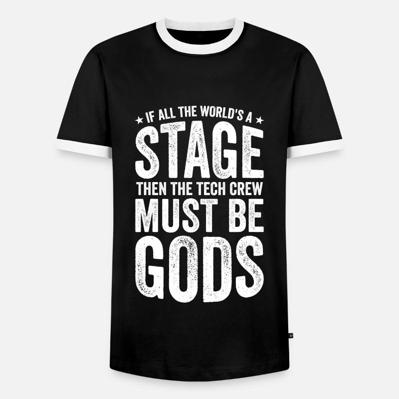 Tech Crew Theater Tech - Men's Ringer Shirt - black/white