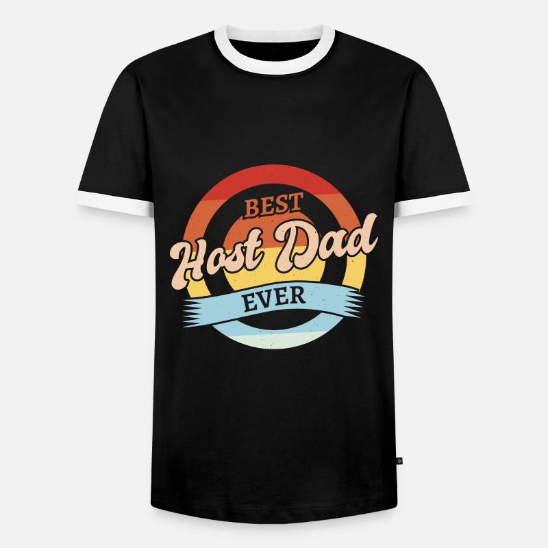 Host Parents Host Dad - Männer Kontrast-T-Shirt - Schwarz/Weiß