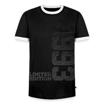 33E ANNIVERSAIRE ÉDITION LIMITÉE 1993 - T-shirt contrasté Homme - noir/blanc - Devant - AI Model Female 172 light (172cm) & AI Model Male 178 light (178cm)