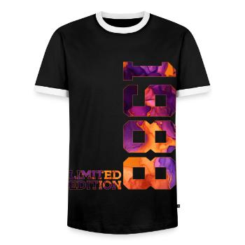 LIMITED EDITION 1988 38 JAHRE 38. GEBURTSTAG - Männer Kontrast-T-Shirt - Schwarz/Weiß - Vorne - AI Model Female 172 light (172cm) & AI Model Male 178 light (178cm)